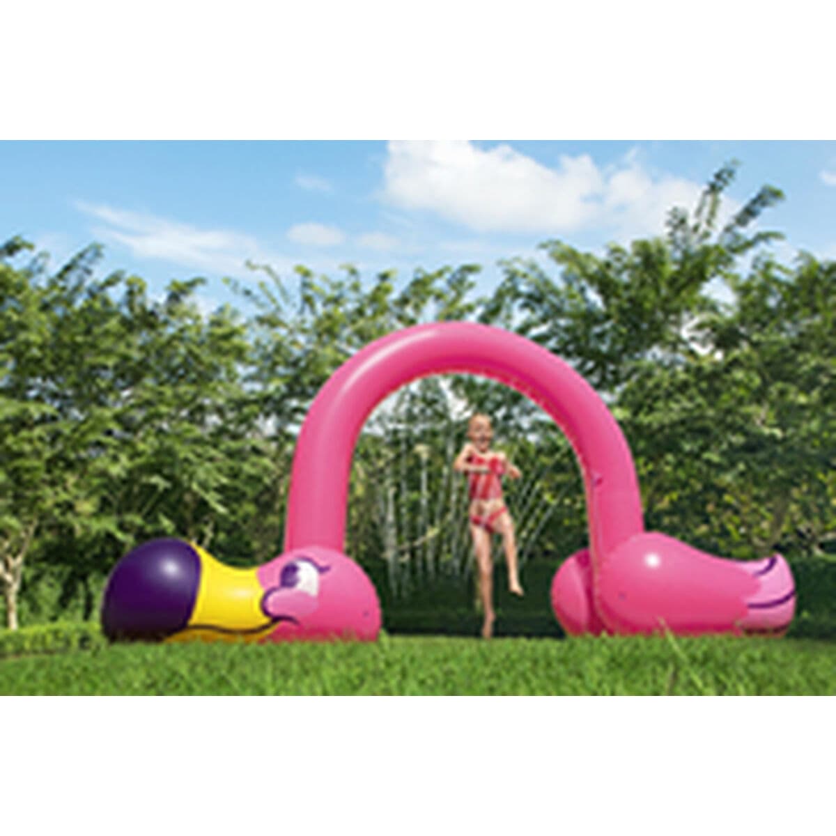 Laistīšanas Rotaļlieta Ūdens Smidzinātājs Bestway Plastmasa 340 x 110 x 193 cm Rozā flamingo - Image 6