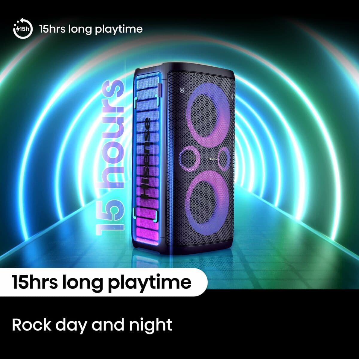 Tragbare Bluetooth-Lautsprecher Hisense Schwarz 300 W - Image 9