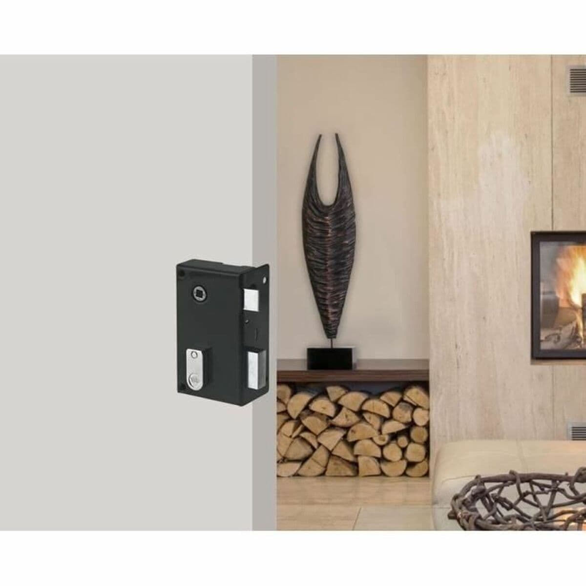 Cerradura de sobreponer Yale 12,5 x 7 x 18 Caqui Acero Inoxidable Puertas - Image 2