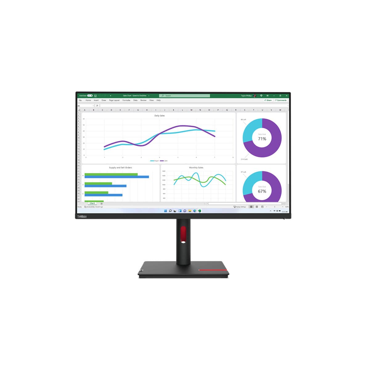 Monitorius Lenovo ThinkVision T32P-30 32" IPS LED - Image 3