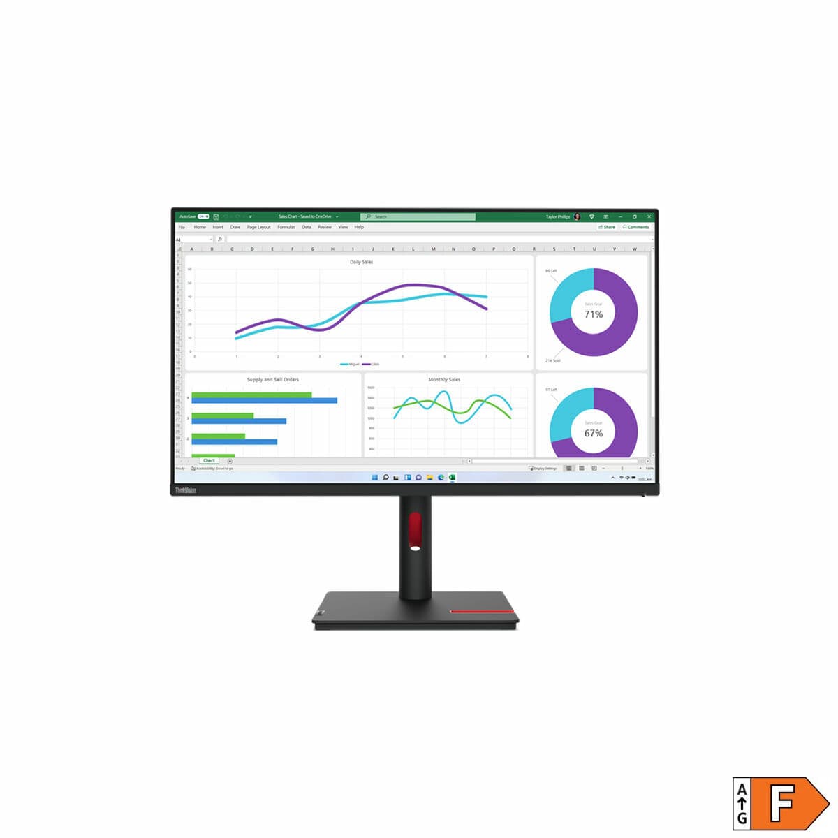 Monitorius Lenovo ThinkVision T32P-30 32" IPS LED - Image 2