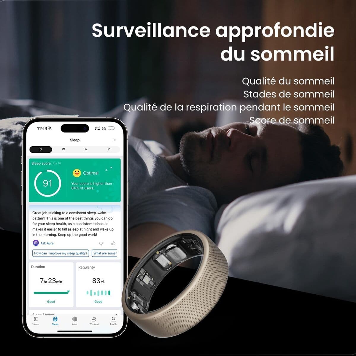 Smarter Ring Amazfit HELIO RING W2321GL1N Grau Titan - Image 9