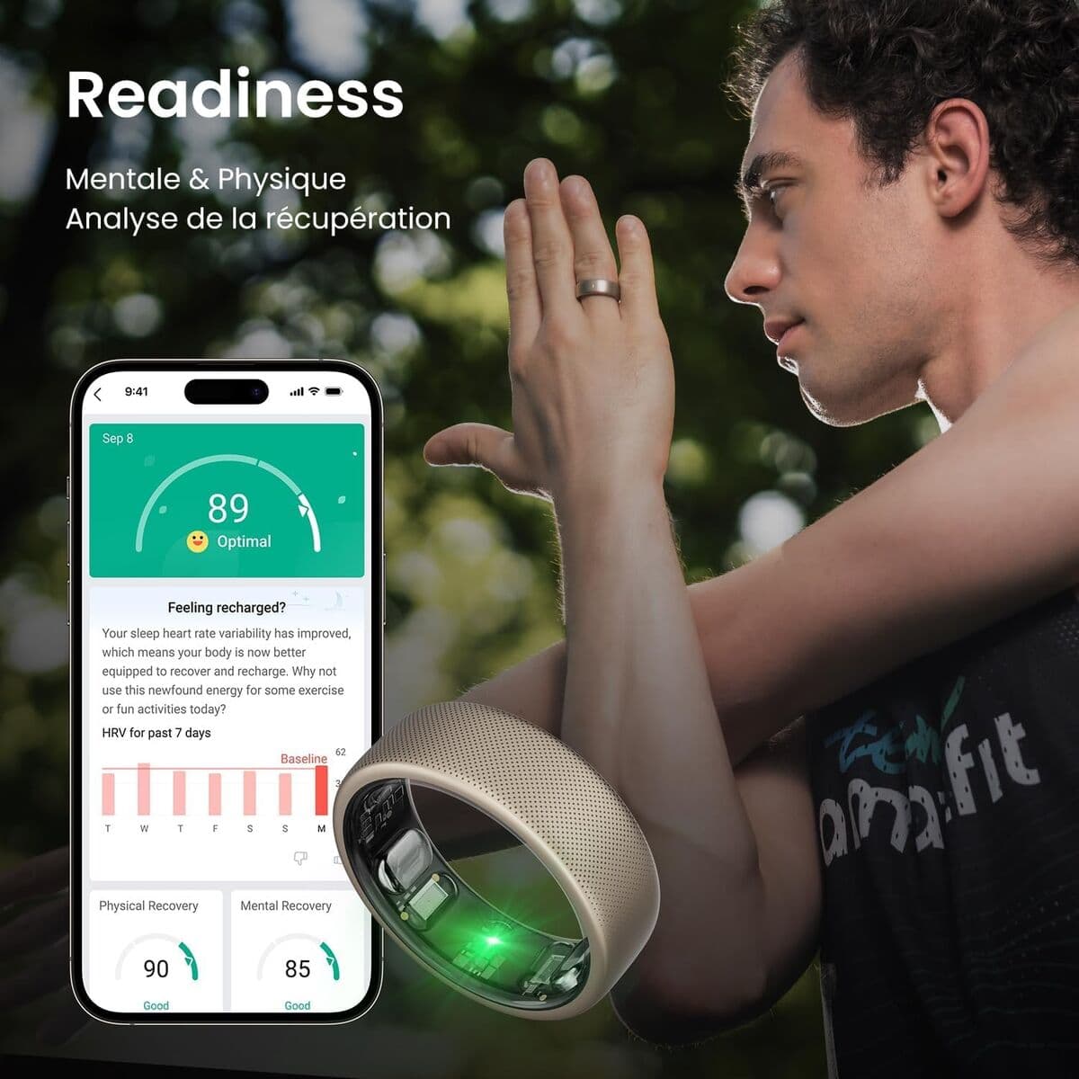 Smarter Ring Amazfit HELIO RING W2321GL1N Grau Titan - Image 11