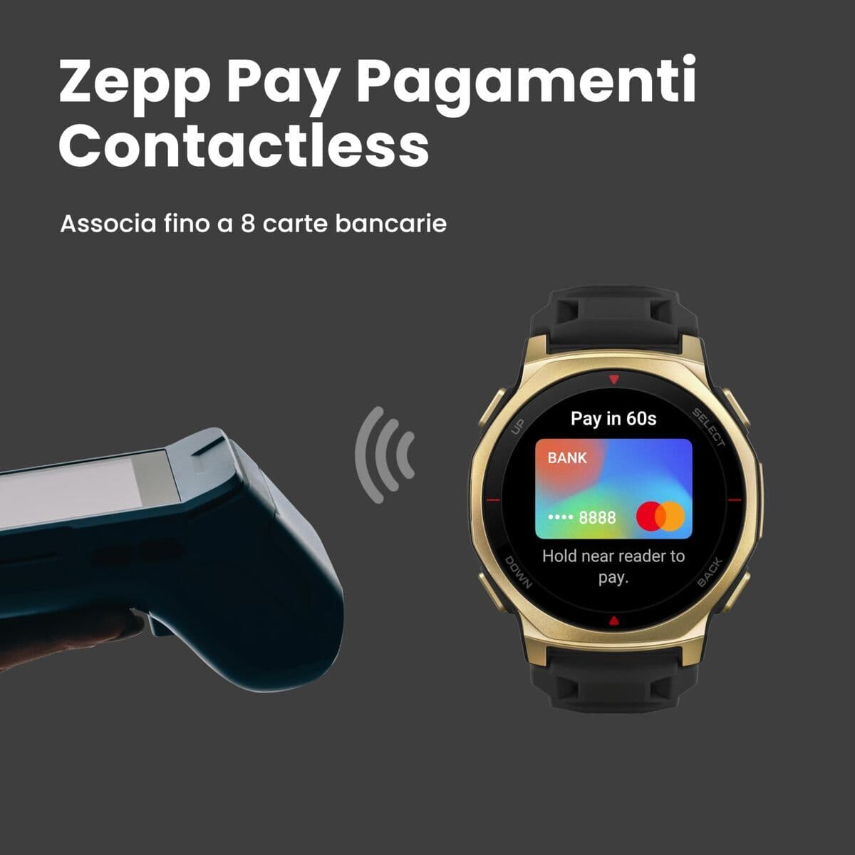 Smartwatch Amazfit W2548GL1N Negru Auriu* Ø 44 mm - Image 10