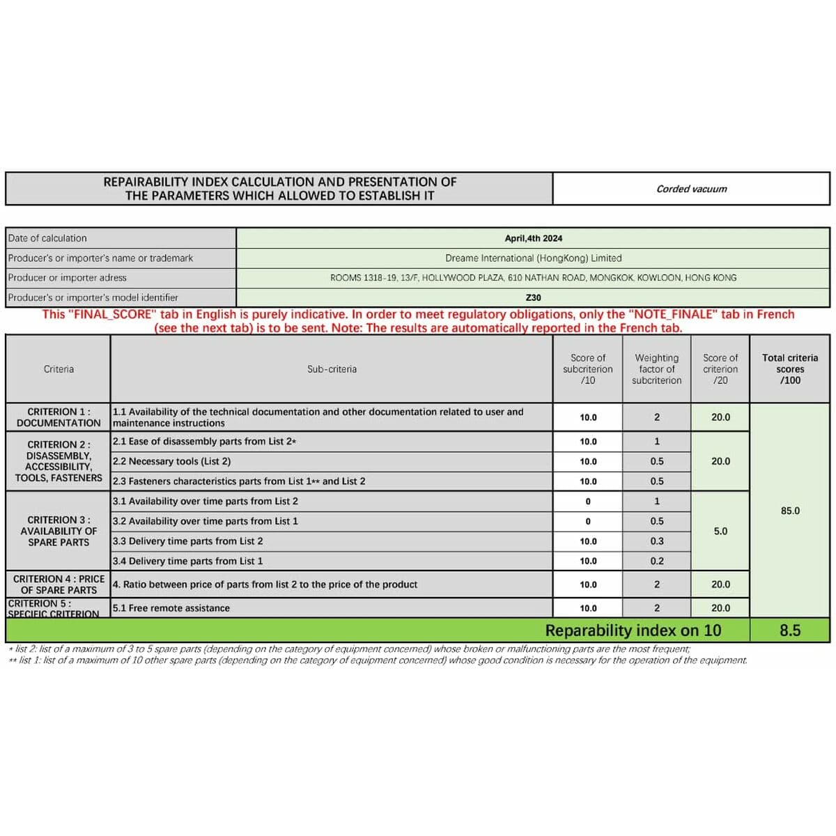 Dreame Aspirador Escoba inalámbrico Z30 850 W batería 0,6 L filtro HEPA negro - Image 24