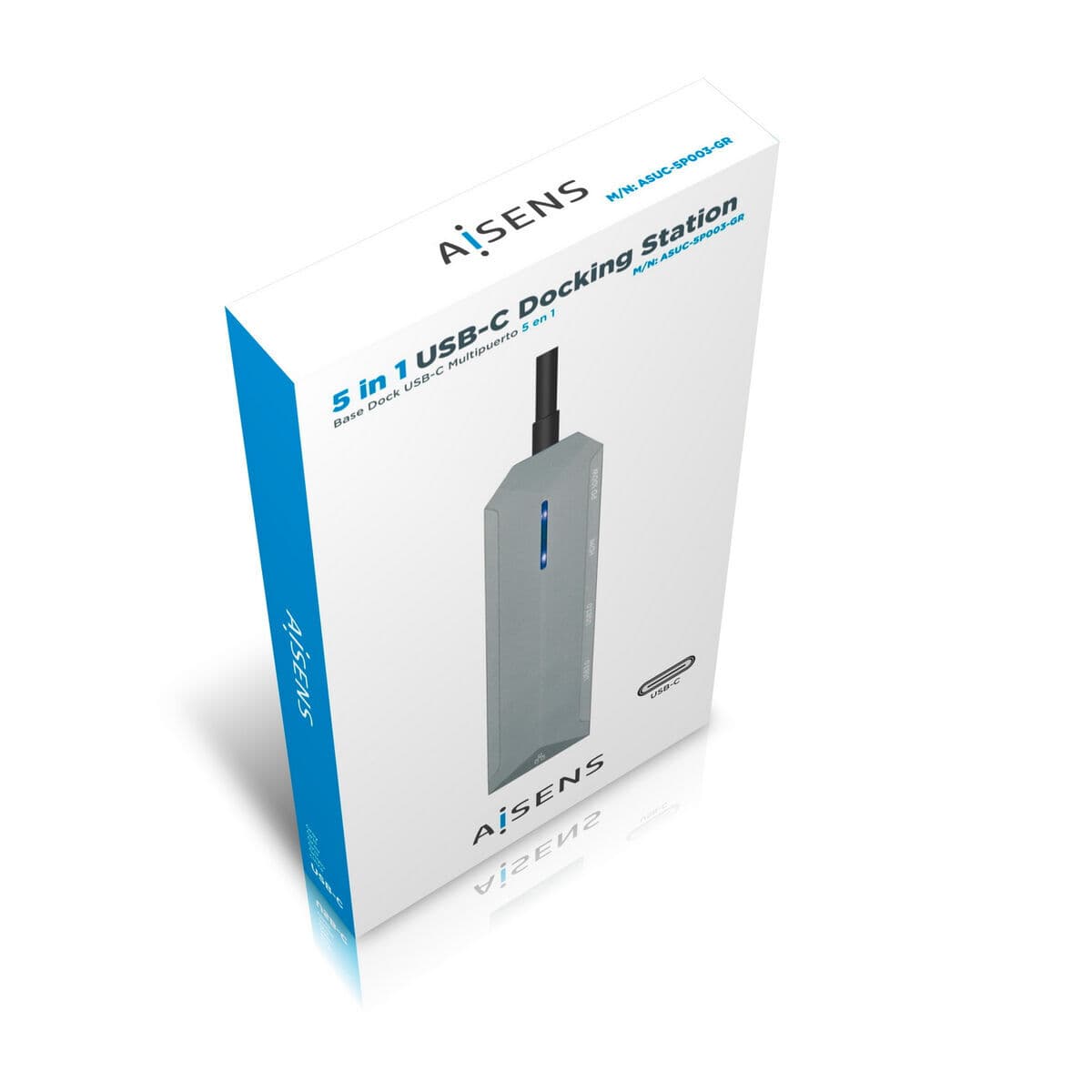 Hub USB Aisens ASUC-5P003-GR Gris 100 W - Image 7
