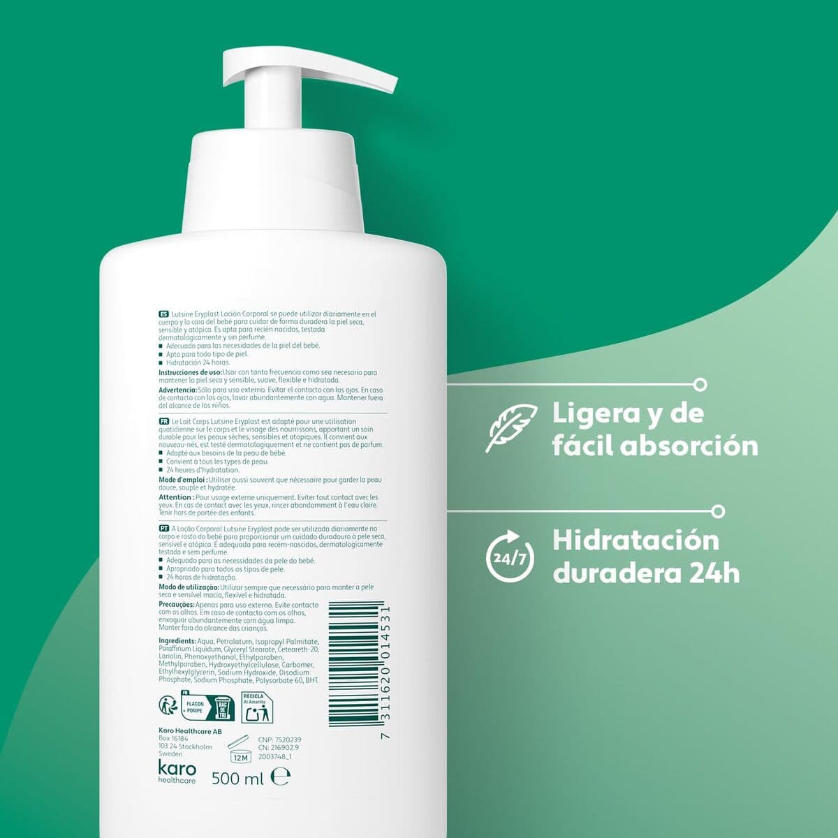 Körperlotion Eryplast BABY 500 ml - Image 3