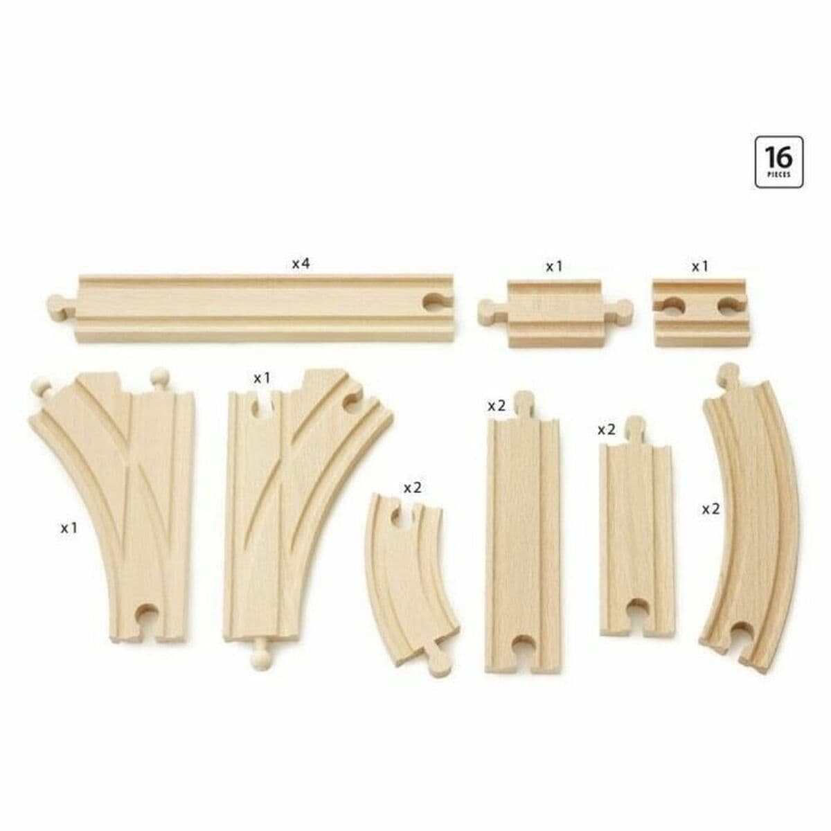 Pista de tren Brio Intermediate Evolution Set Madera 16 Piezas - Image 3