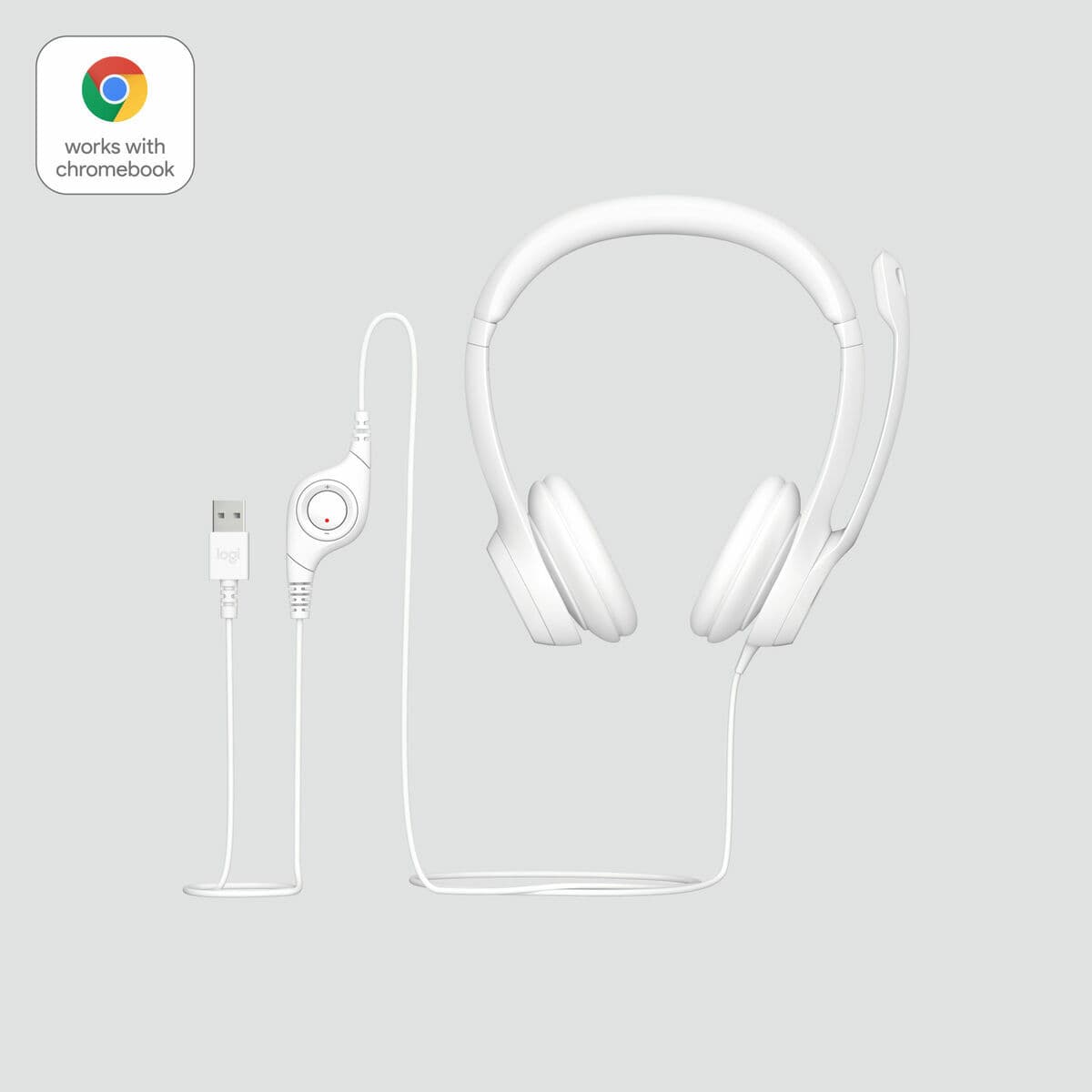 Auriculares Logitech H390 Blanco - Image 2