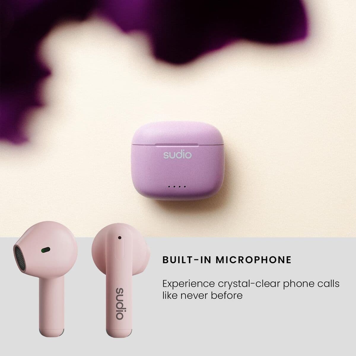 Écouteurs in Ear Bluetooth Sudio A1 True Wireless Rose - Image 10