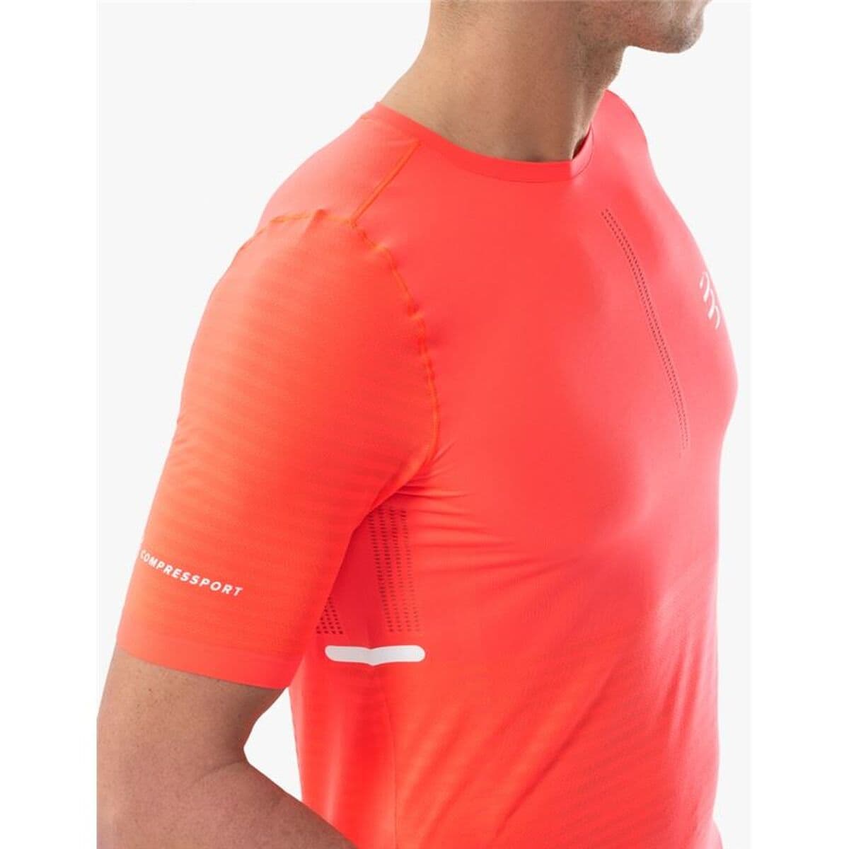 Herren Kurzarm-T-Shirt Compressport Pro Racing Rot - Image 3