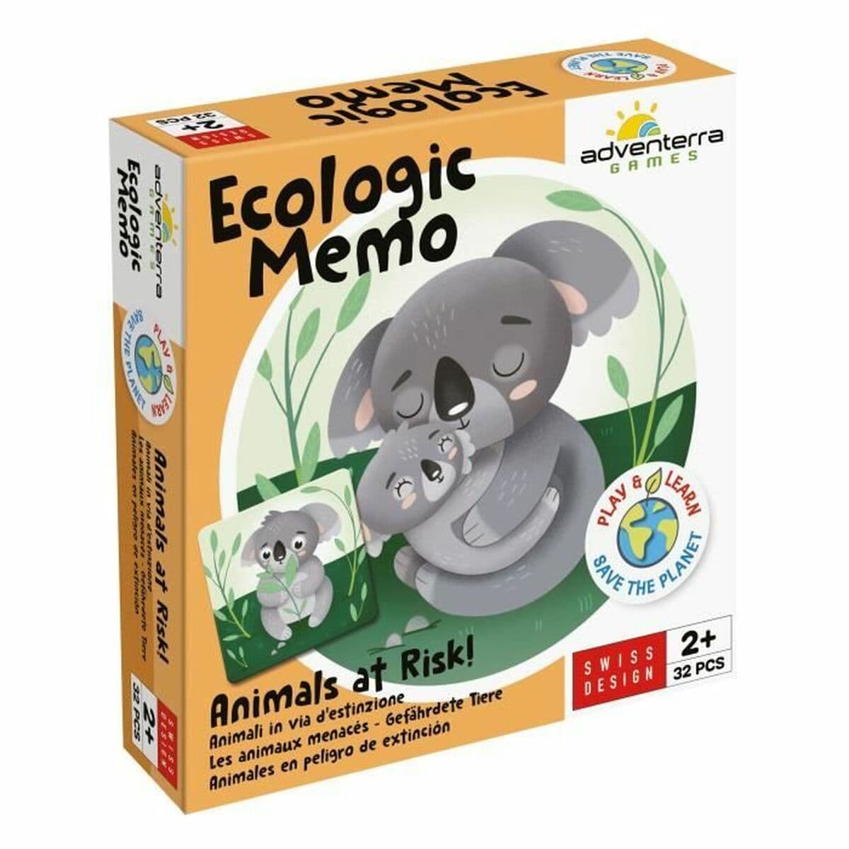 Juego Educativo Adventerra Memo Ecológico Animales en Peligro