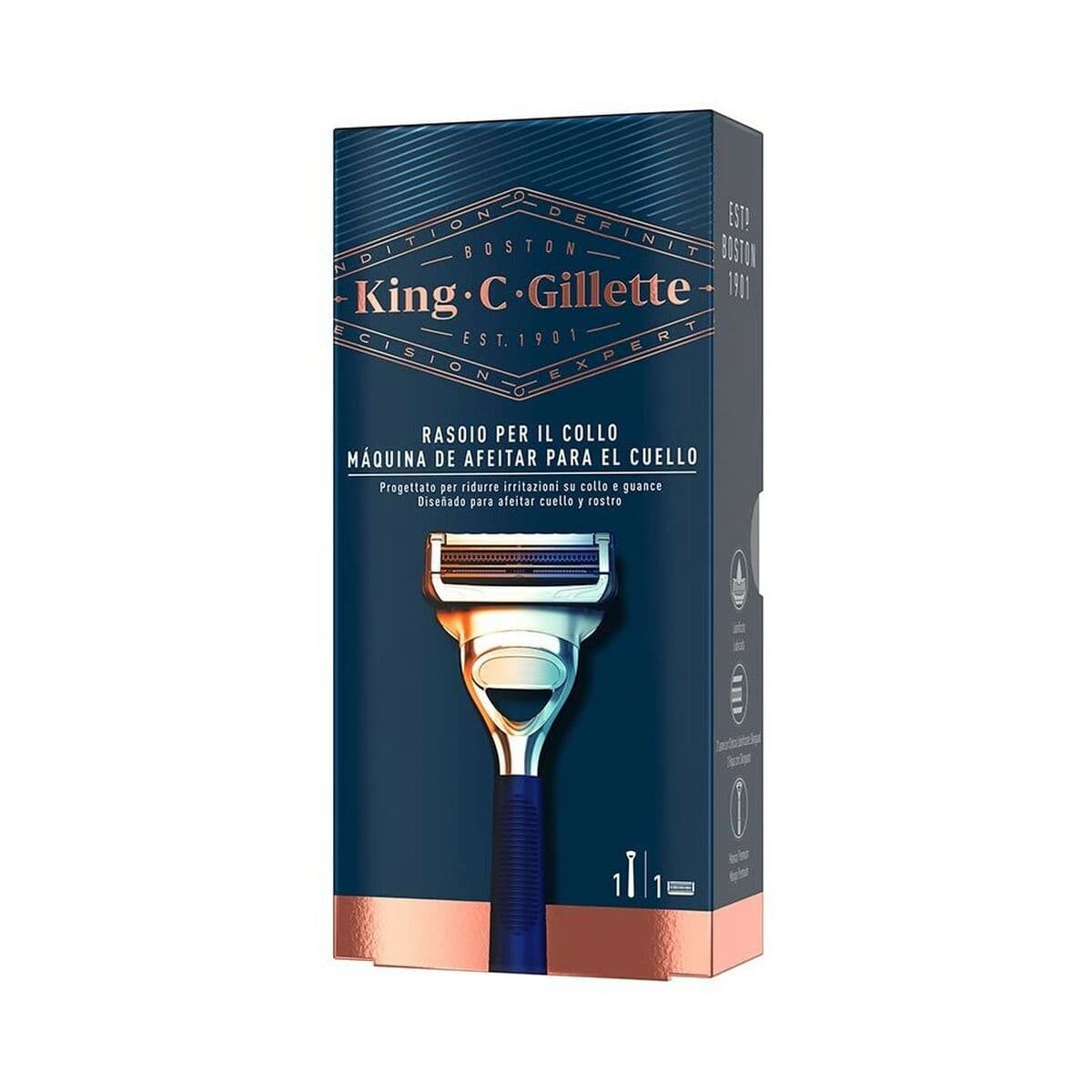 Manuel baberhøvl Gillette Gillette King Blå