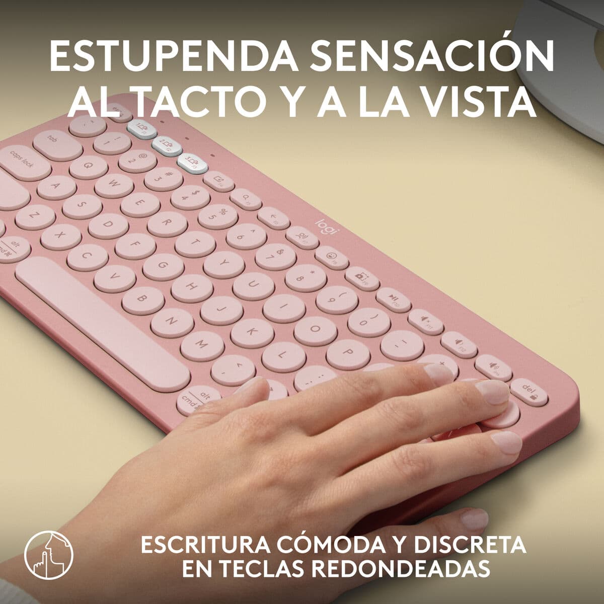Clavier sans fil Logitech K380s Rose Espagnol Qwerty - Image 2