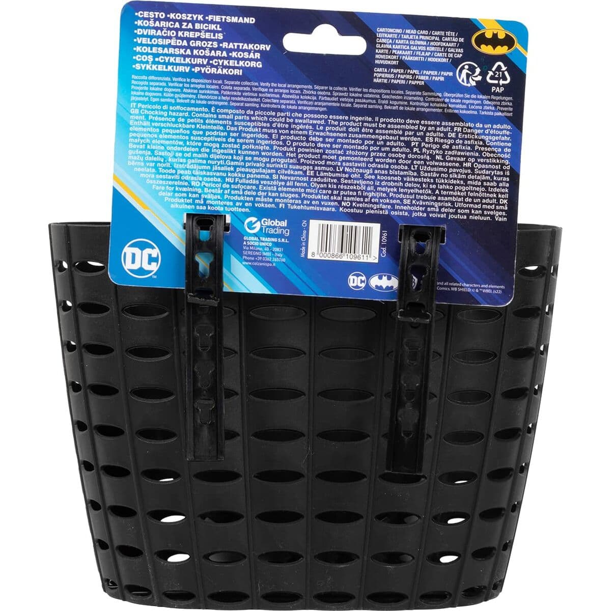 Kinder Fahrradkorb Batman CZ10961 Schwarz/Gelb - Image 4