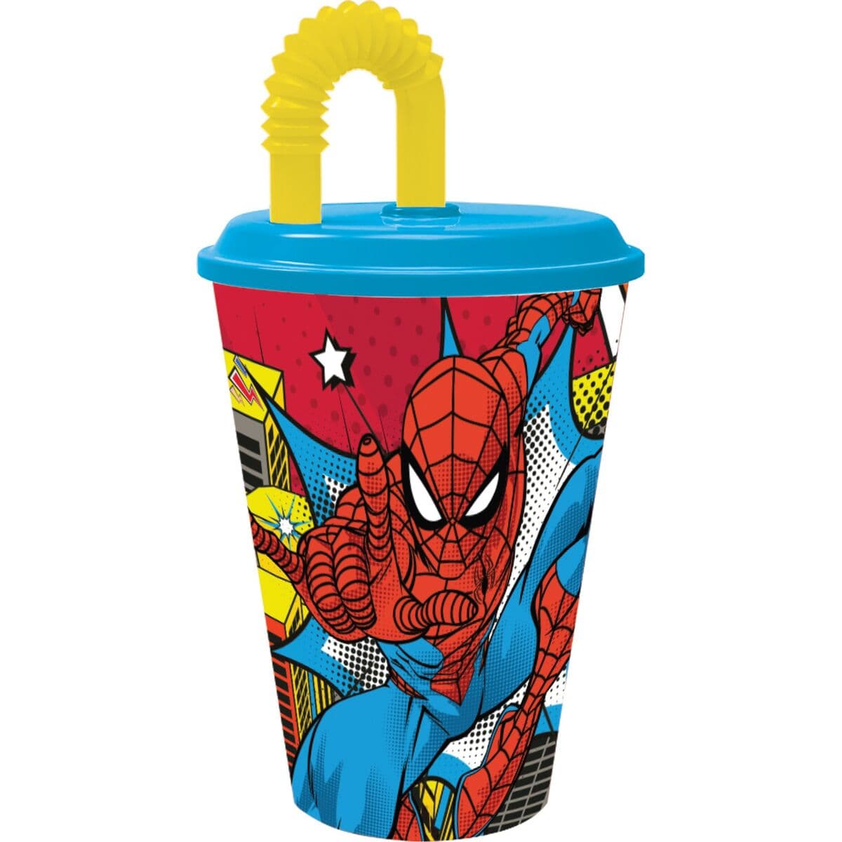 Vaso con Pajita Spider-Man CZ11366 430 ml