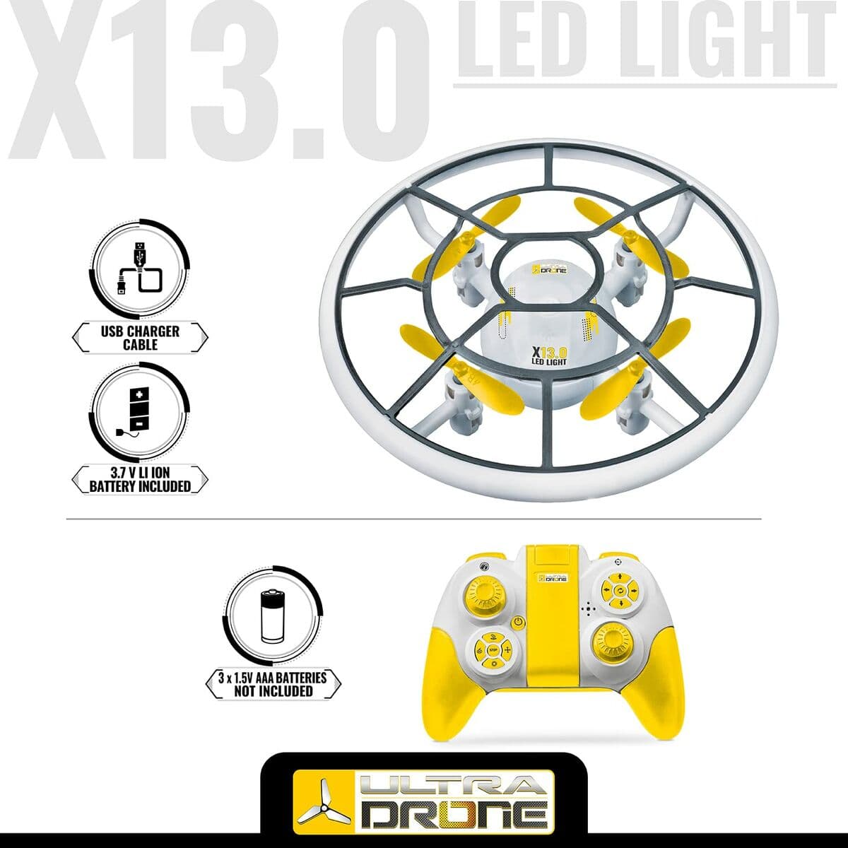 Tālvadības Kontroles Drons Mondo Ultradrone X13 LED Licht - Image 7