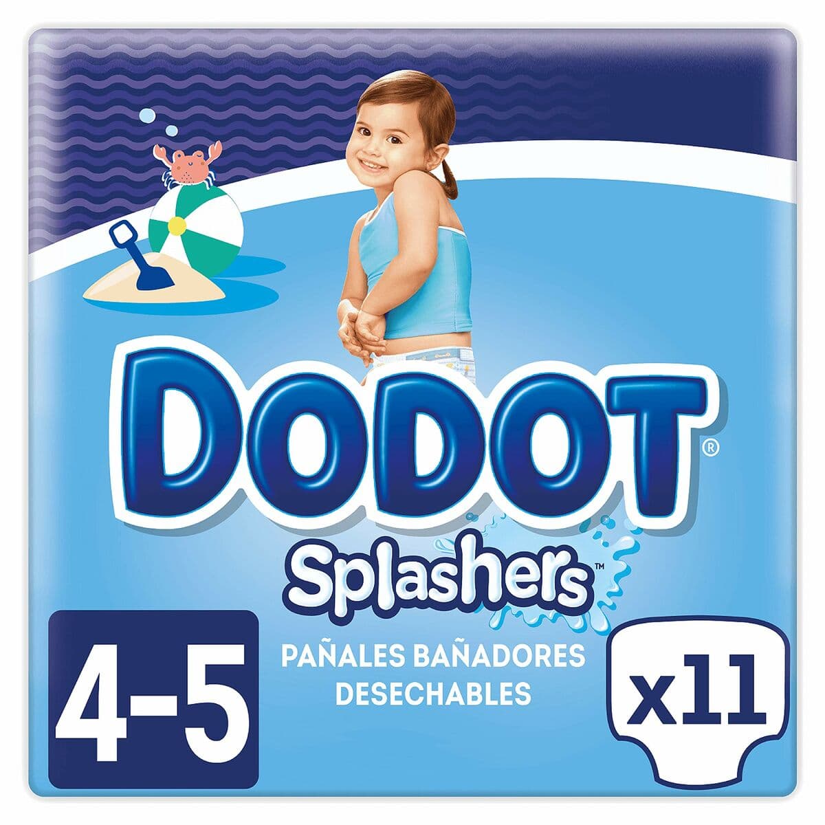 Engangsbleier Dodot Splashers 4-5 9-15 kg (11 Enheter) - Image 2