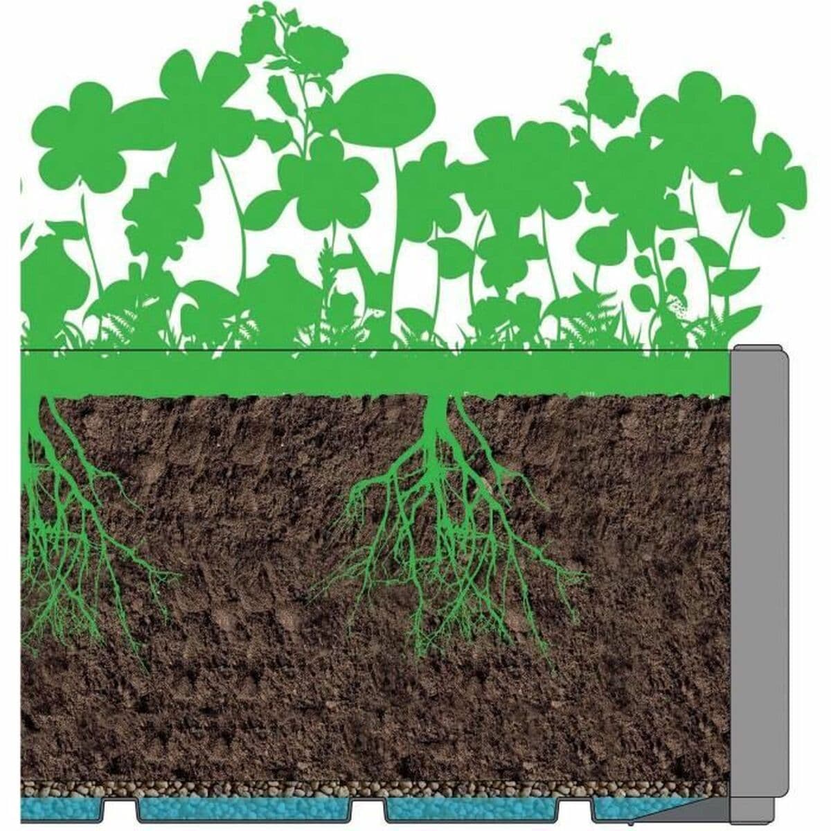 Blumentopf Starwax rechteckig 80 cm Braun - Image 5