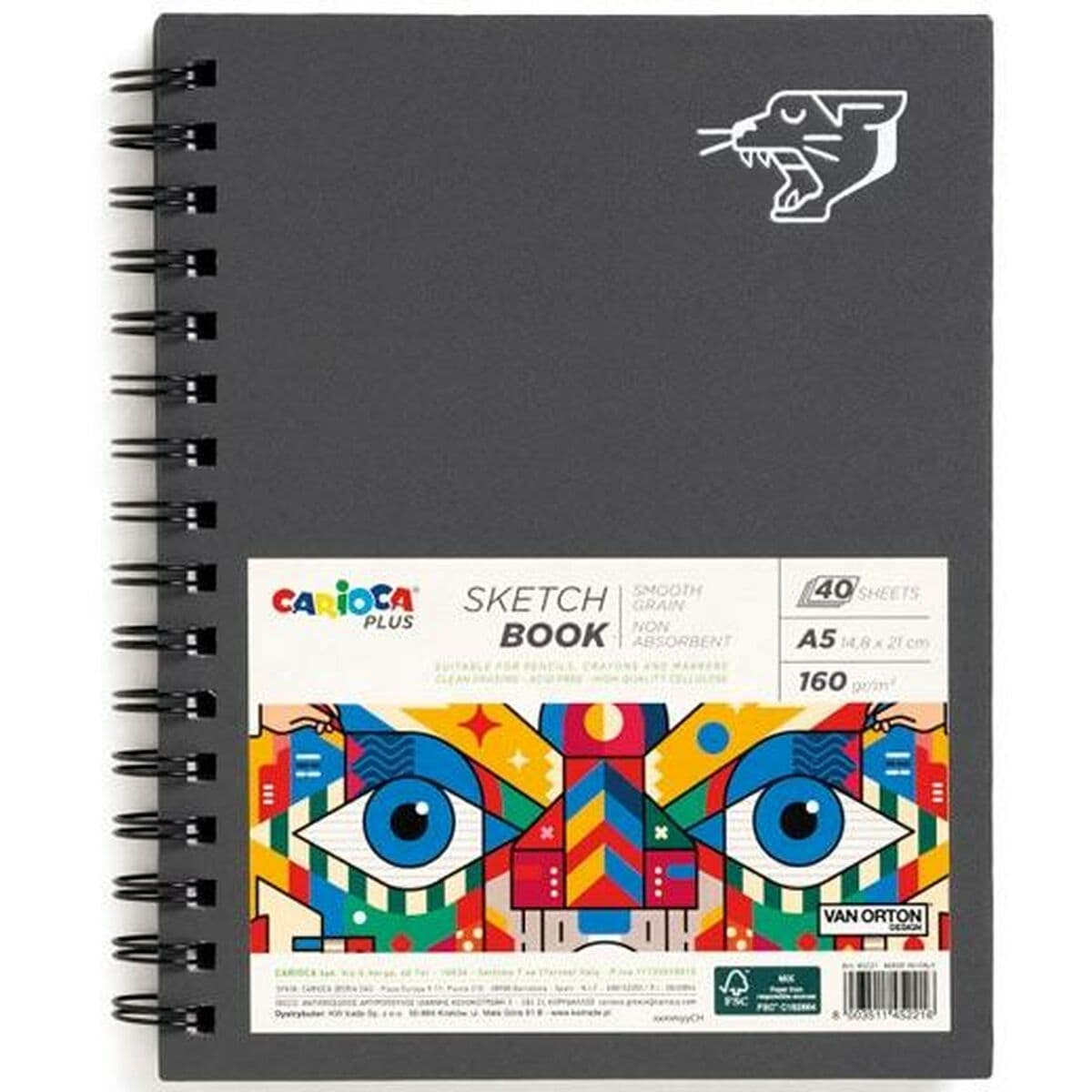 Zeichenblock Carioca PLUS SKETCHBOOK A5 40 Blatt (6 Stück) - Image 2