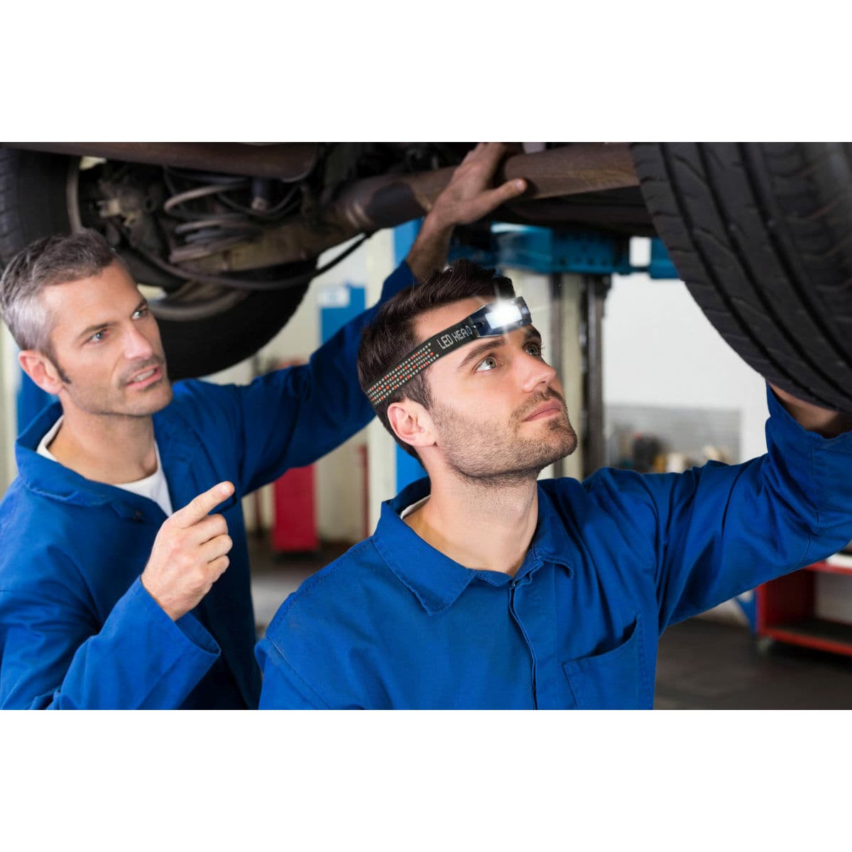 Akumulatorowa i regulowana latarka czołowa LED Velamp 2 W 150 Lm - Image 2