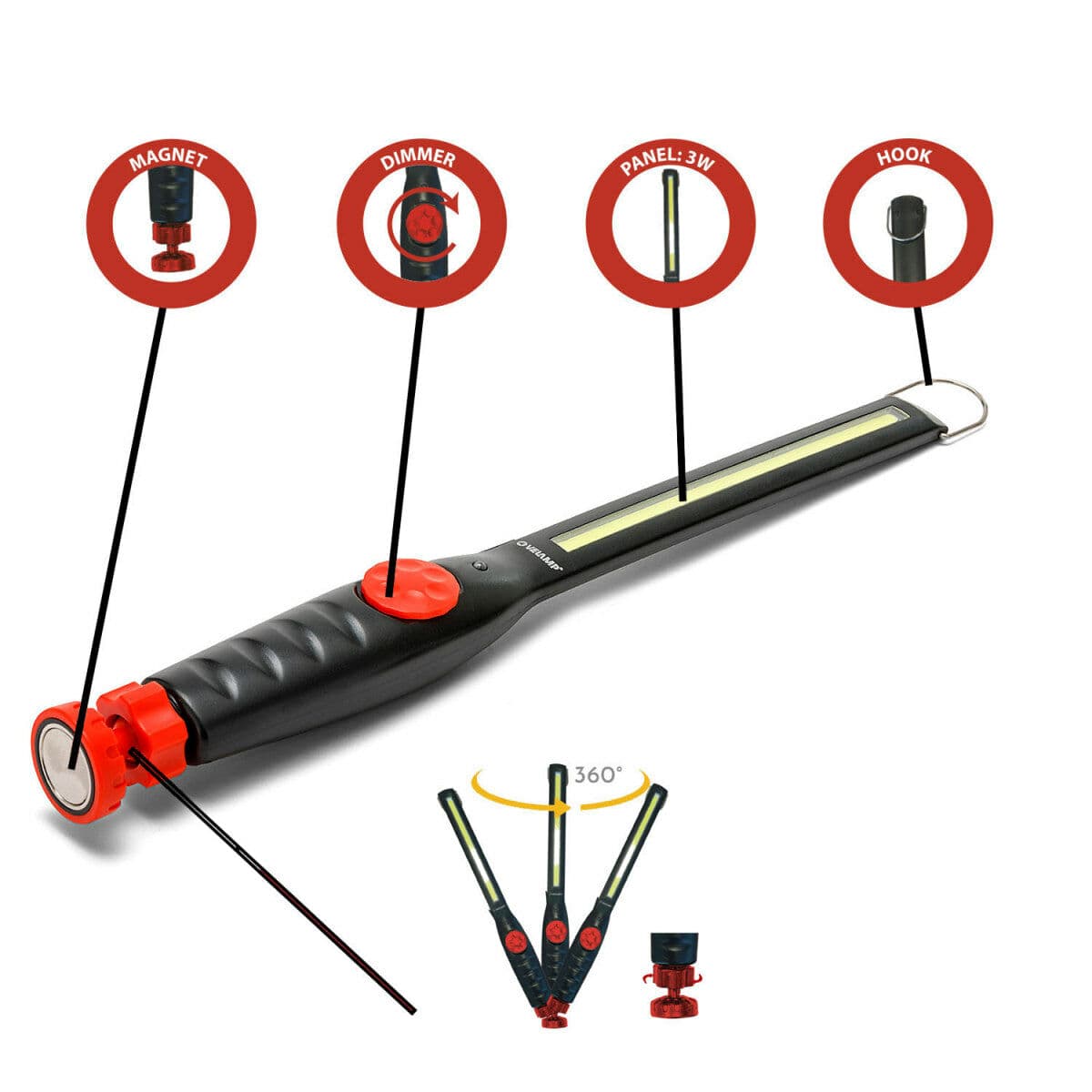 Ficklampa Velamp BLACKMAN 3 W 150 Lm Laddningsbar - Image 2