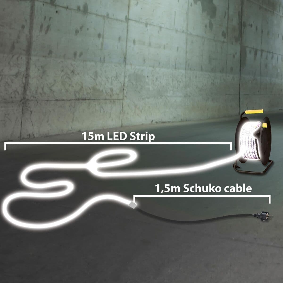 LED-Leisten Stak 185 W 15 m LED Leicht 4000 K Schwarz Durchsichtig - Image 11