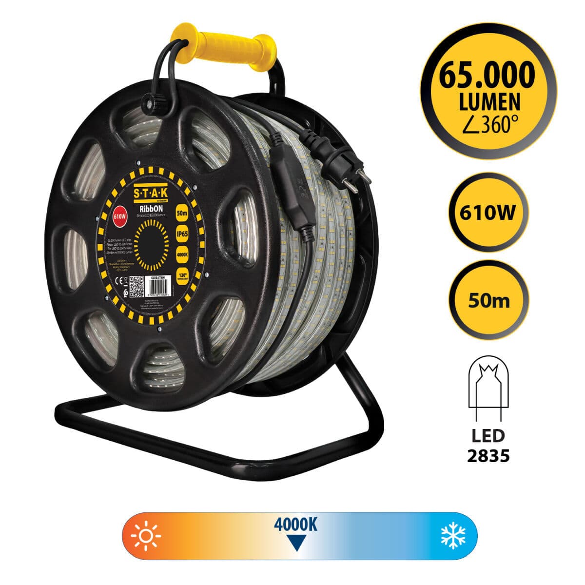 Węże LED Stak 610 W Światło LED 4000 K 65000 Lm Białe Światło - Image 5