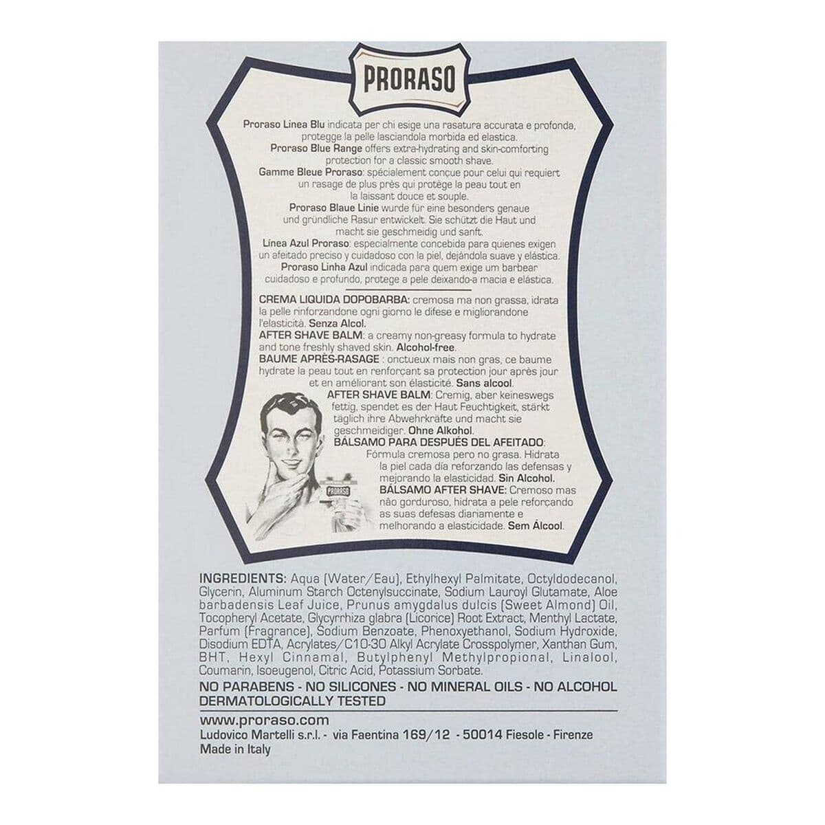Bálsamo Aftershave Proraso Blue E 100 ml - Image 3