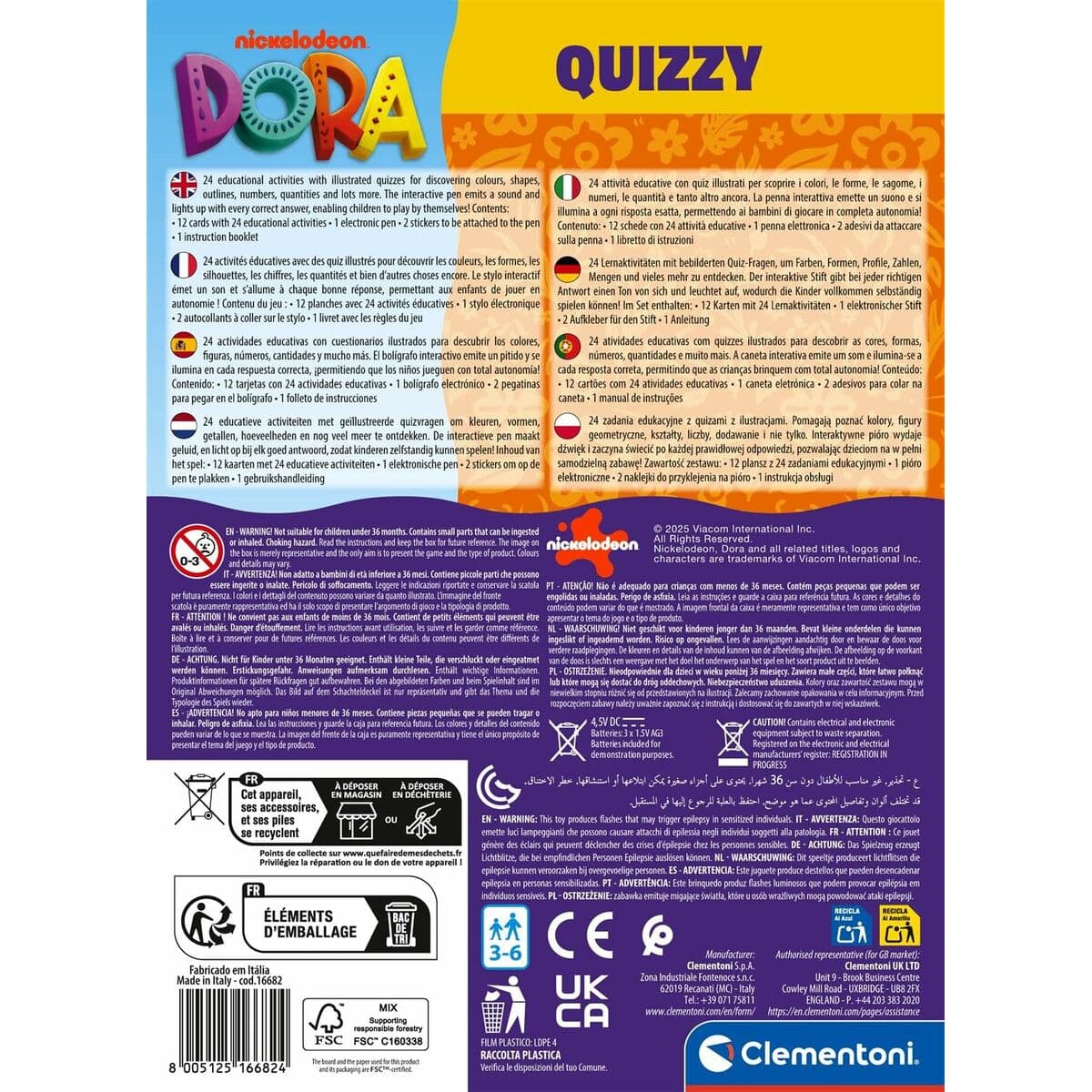 Juego Educativo Clementoni Dora Quizzy - Image 6