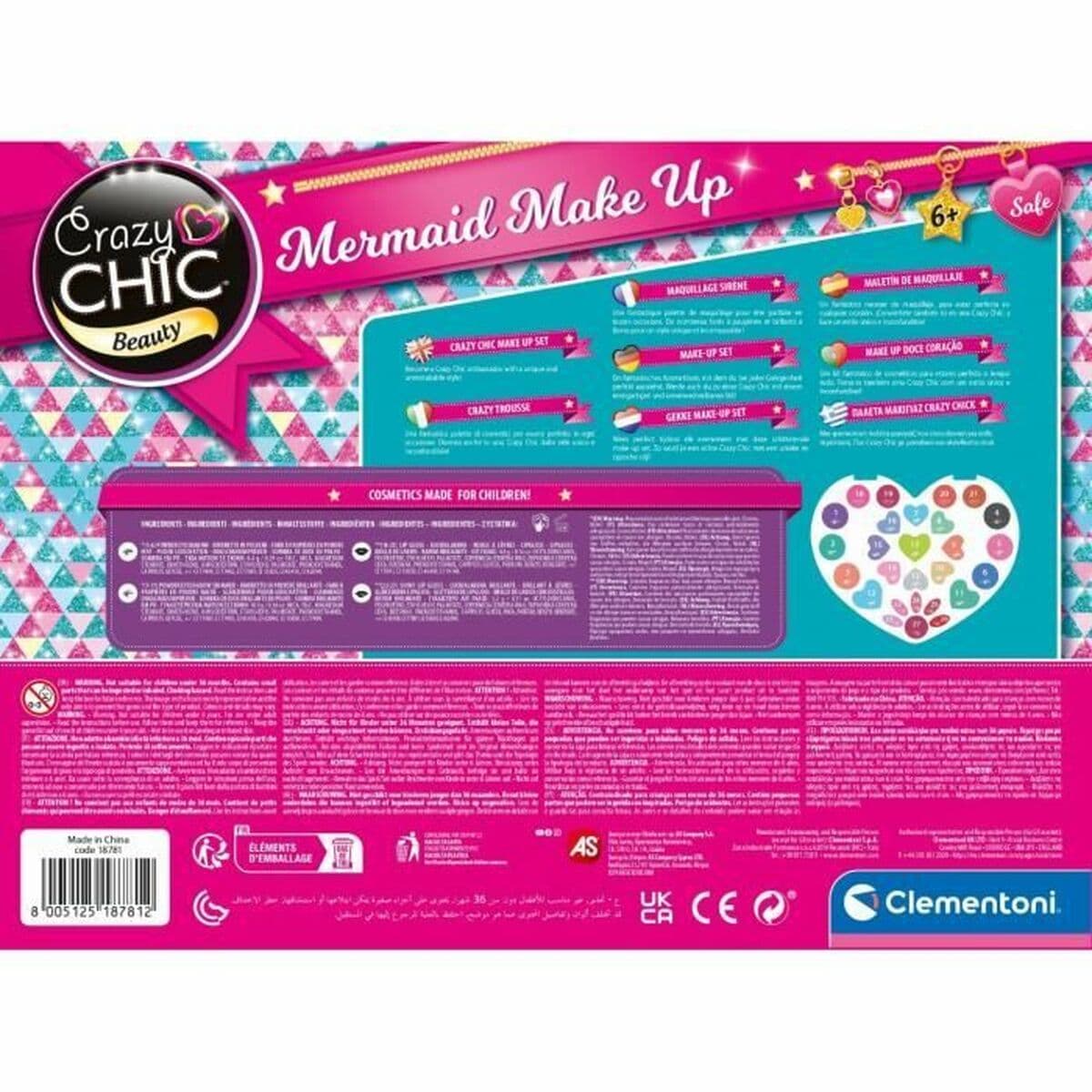 Set de Maquillaje Infantil Clementoni Crazy Chic Beauty Mermaid Make up - Image 5