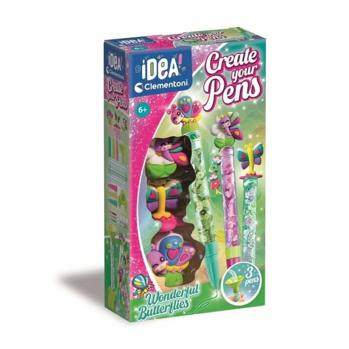 Juego de Manualidades Clementoni CReate you Pens Wonderful Butterflies