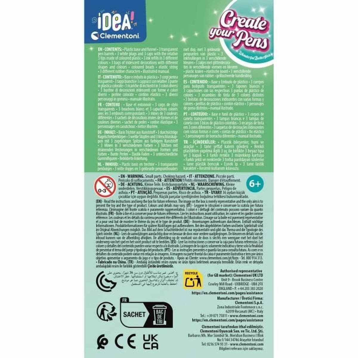 Juego de Manualidades Clementoni CReate you Pens Wonderful Butterflies - Image 6