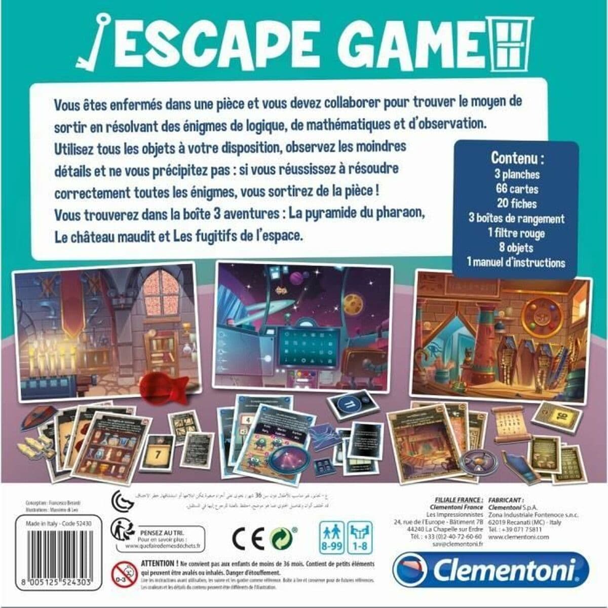 Bordspel Clementoni 52430 Escape Game 31 x 6 x 31 cm - Image 5