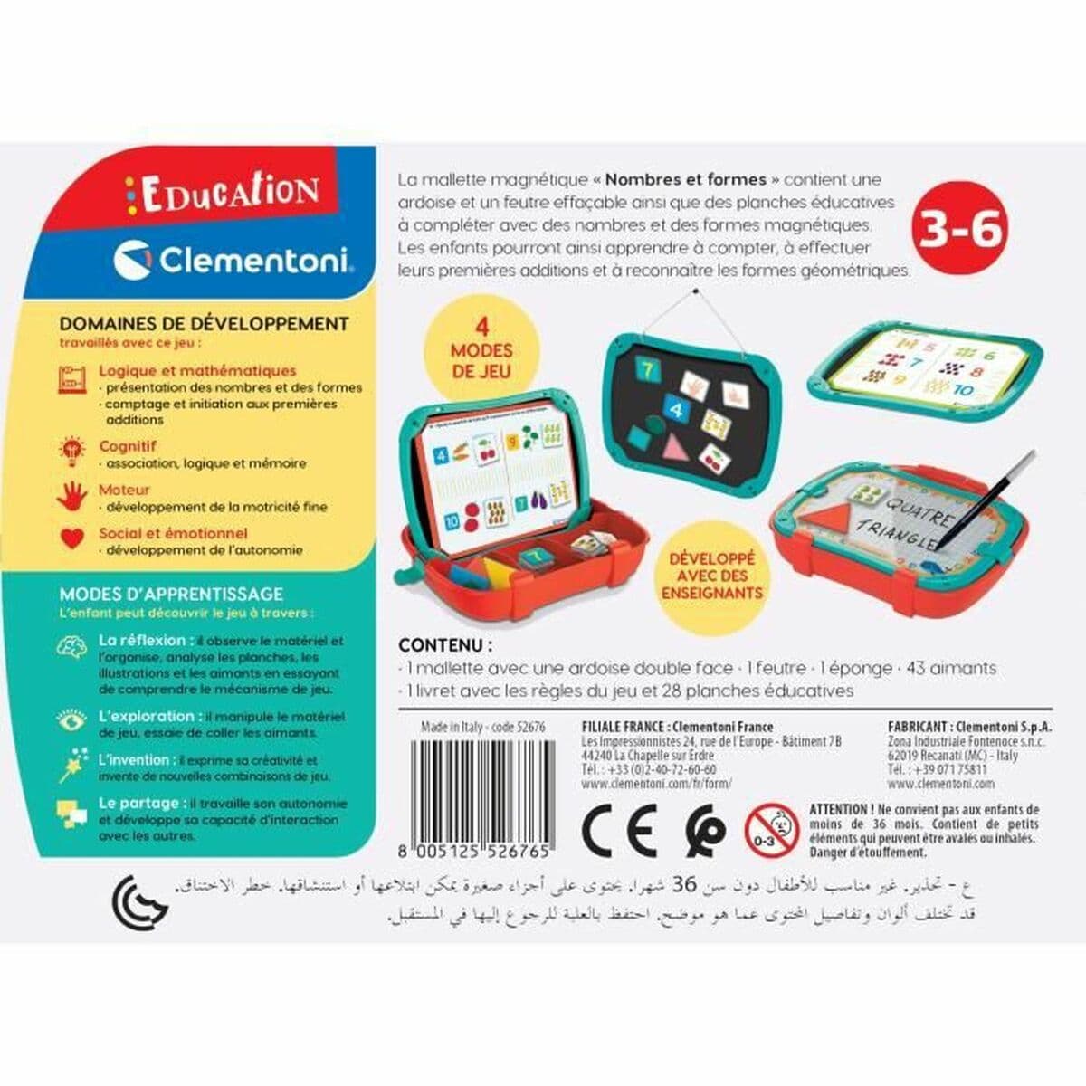 Juego Educación Infantil Clementoni Case Figures Shapes (FR) - Image 5