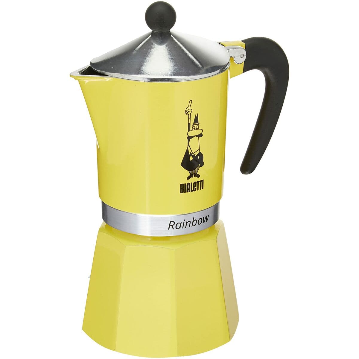 Talijanska Moka za Kavu Bialetti Rainbow Rumena Jaune Metal 6 Šalice