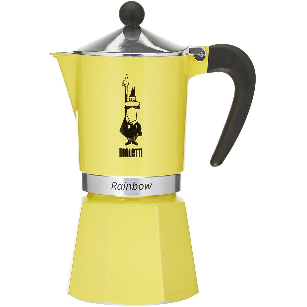 Talijanska Moka za Kavu Bialetti Rainbow Rumena Jaune Metal 6 Šalice - Image 3