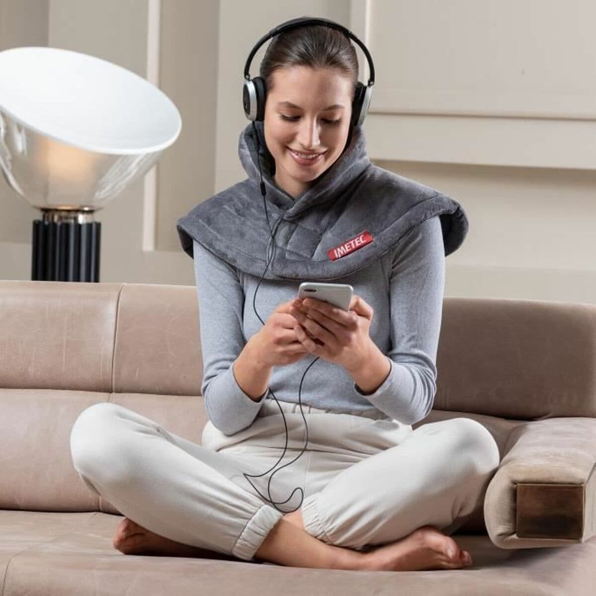 Elektrisk filt IMETEC 16787 Nackområdet Grå - Image 6