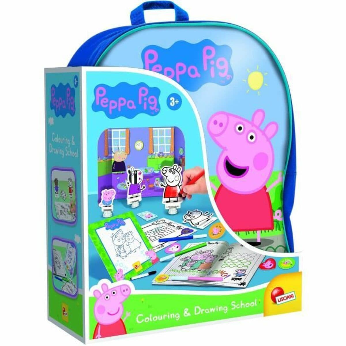 Puslapių spalvinimo veiksmų laukas Lisciani Giochi Peppa Pig Kuprinė