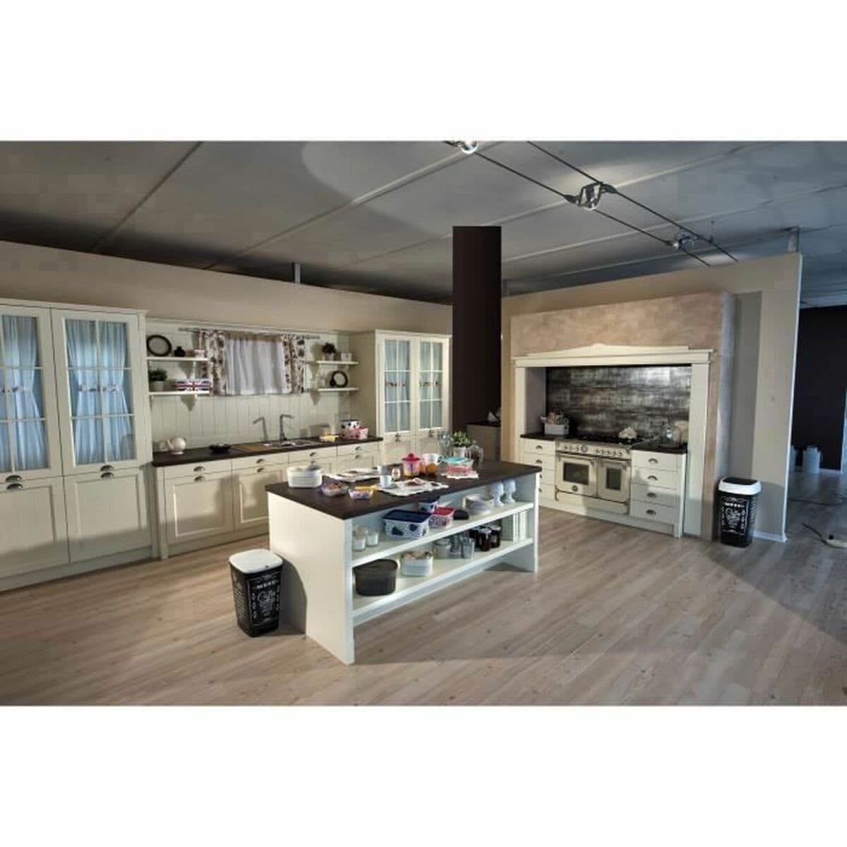 Cubo de Basura con Pedal KIS CHIC Coffee Motif Negro 50 L - Image 3