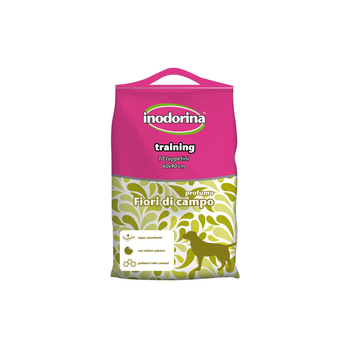 Empapador Inodorina Training Wild Flower 60 x 90 cm Blanco Textil (10 Unidades)