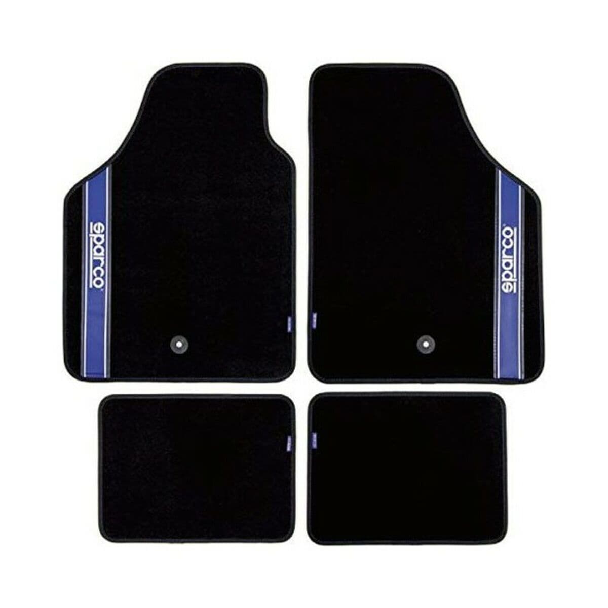 Set med bilgolvmattor Sparco Strada 2012 B Universal Svart/Blå (4 pcs)