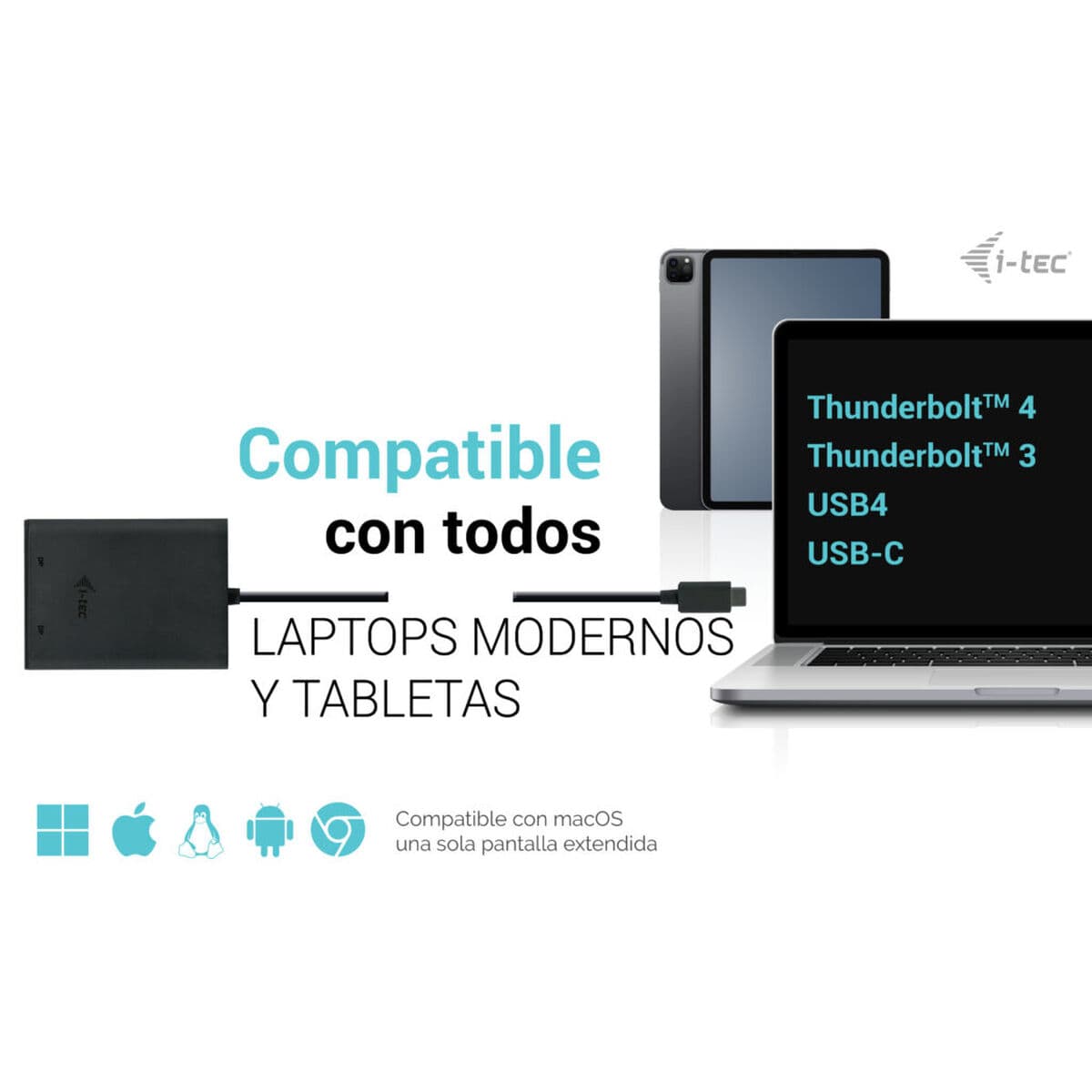 Thunderbolt till USB-C Adapter i-Tec C31DUAL4K60DP - Image 4
