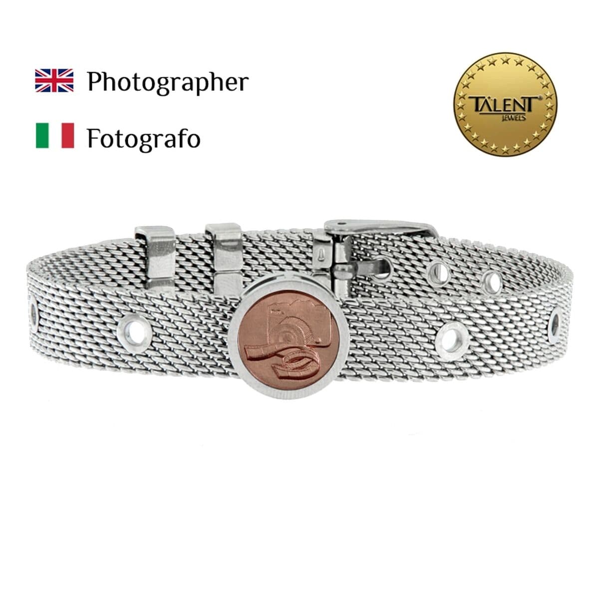 Bracelet Unisexe Photographer Talent Jewels TJA-3-07-02-1-235 Argenté - Image 2