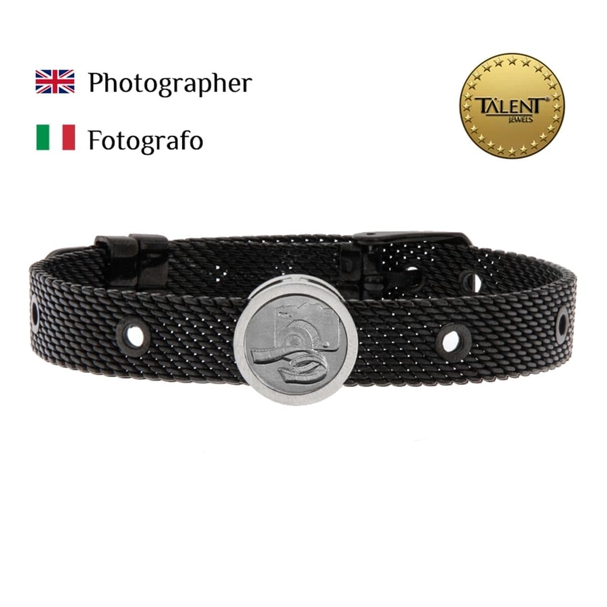Bracelet Unisexe Photographer Talent Jewels TJA-3-07-03-2-235 Noir - Image 2