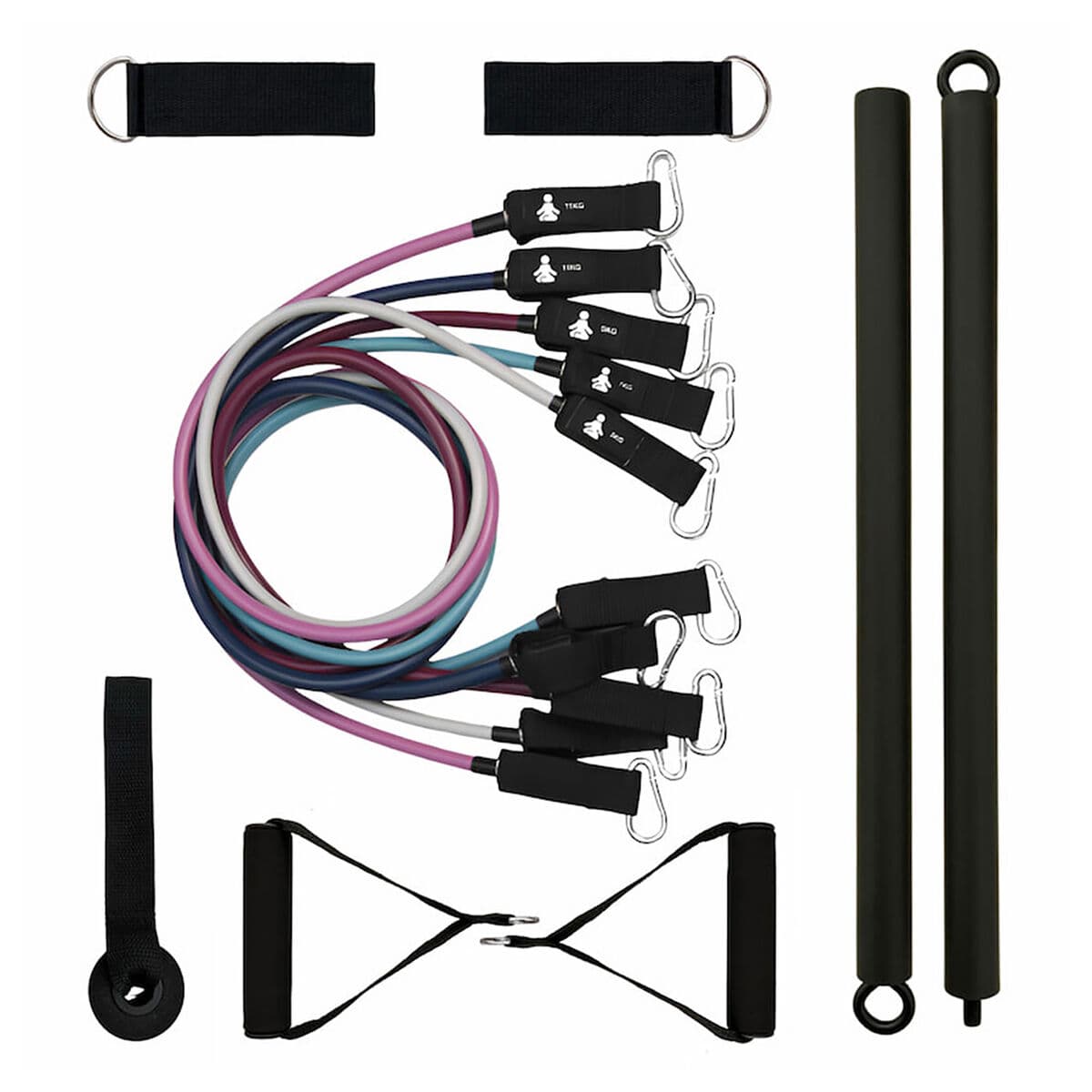 Sistema de Entrenamiento con Bandas de Resistencia y Guía de Ejercicios Fitpaddy