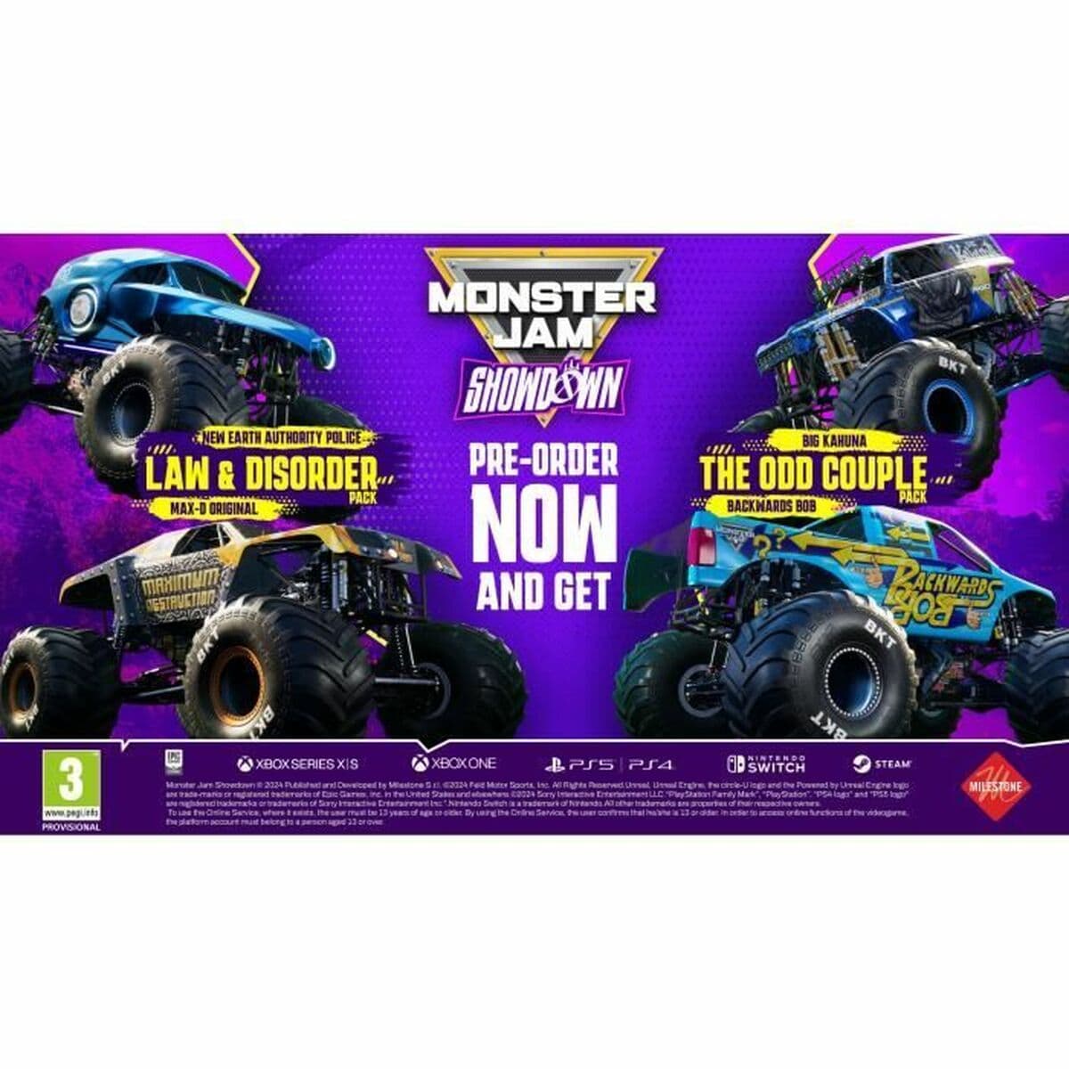 Jeu vidéo pour Switch Milestone Monster Jam Showdown - Day One Edition - Image 2