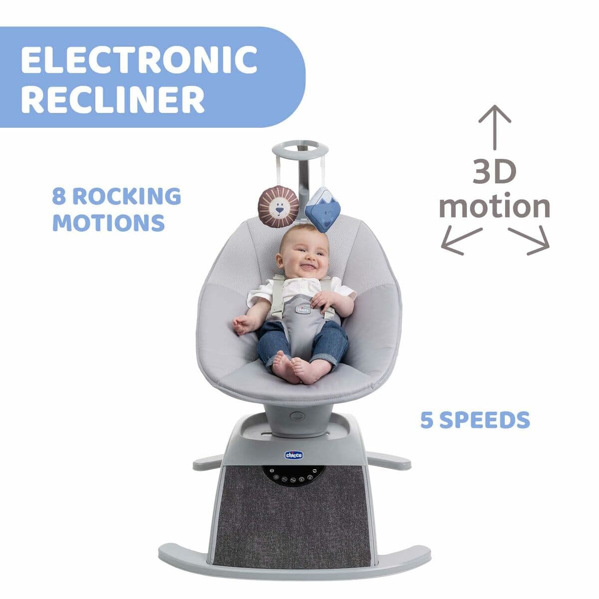 Hamaca para Bebé Chicco 08079890160000 Negro Gris - Image 2