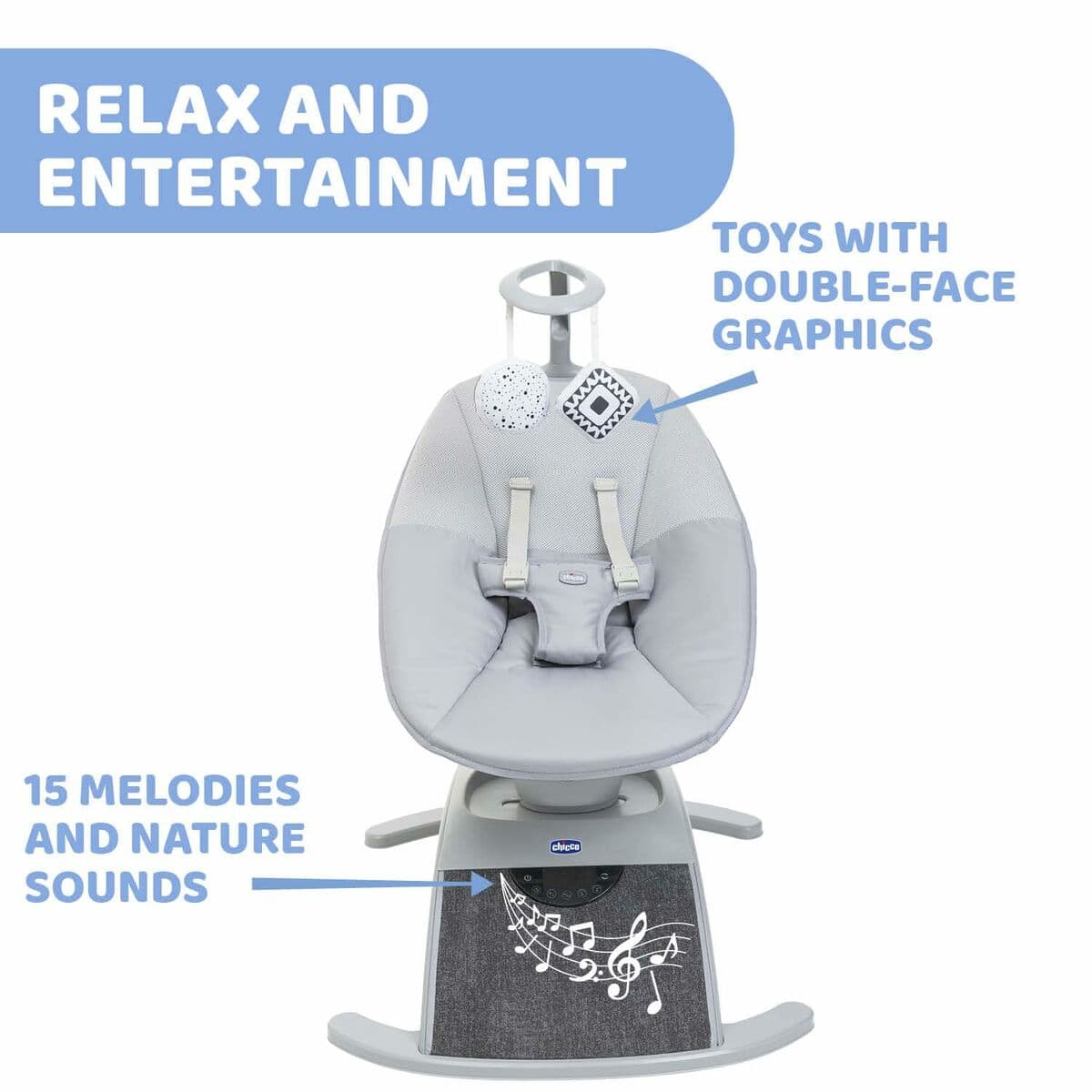 Hamaca para Bebé Chicco 08079890160000 Negro Gris - Image 4