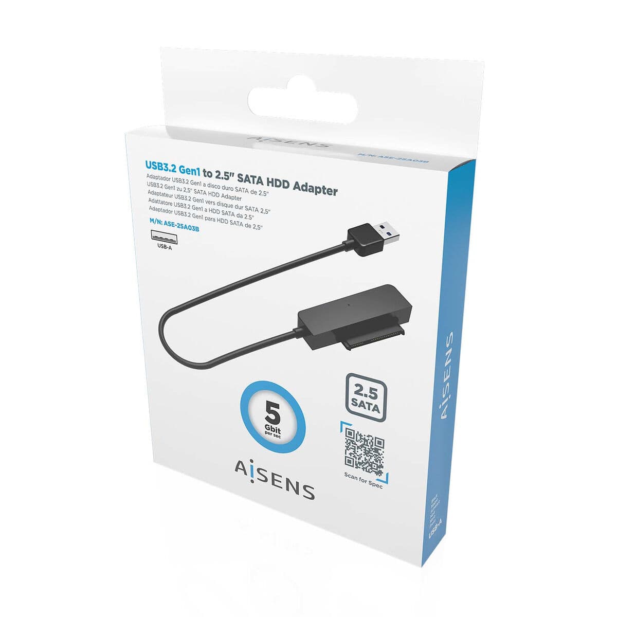 Cable SATA Aisens ASE-25A03B USB USB-A USB 3.2 - Image 5
